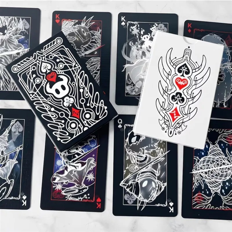Party Games No Supplies - ホロウナイト スタンダード ポーカーカードゲームセット ポータブル ブラック&ホワイト トランプ