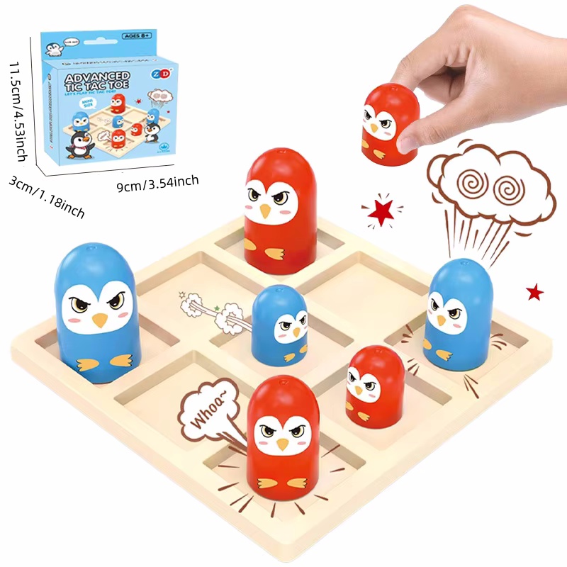 Party Games Adult Birthday - ミニアドバンスド・ティックタックトゥー パーティーボードゲーム パズル インタラクティブゲーム 家族対戦競技 デスクトップゲーム