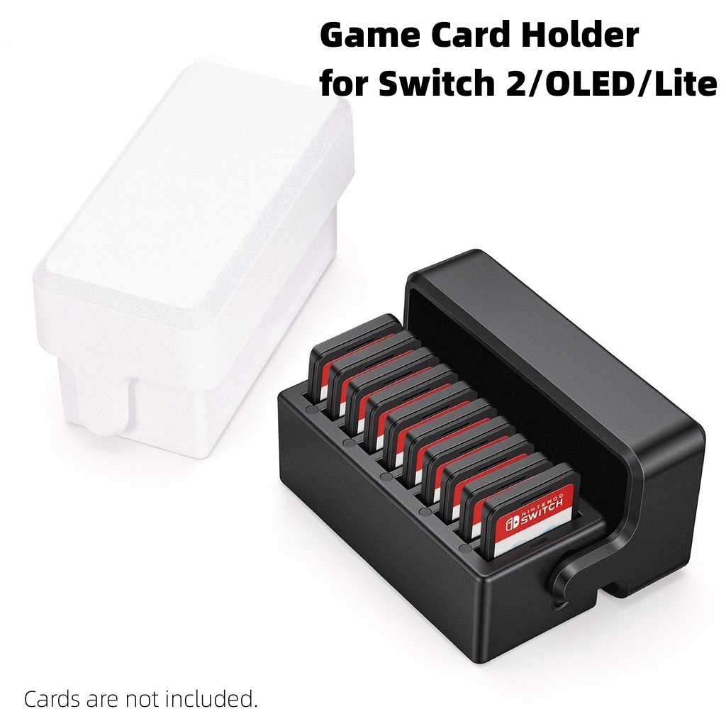 Party Games Nintendo - Nintendo Switch 2/1/OLEDゲーム用スイッチ2ゲームカードケースホルダー、マイクロSDカード対応、10枚のゲームカードスロット付きスイッチゲームカードケース