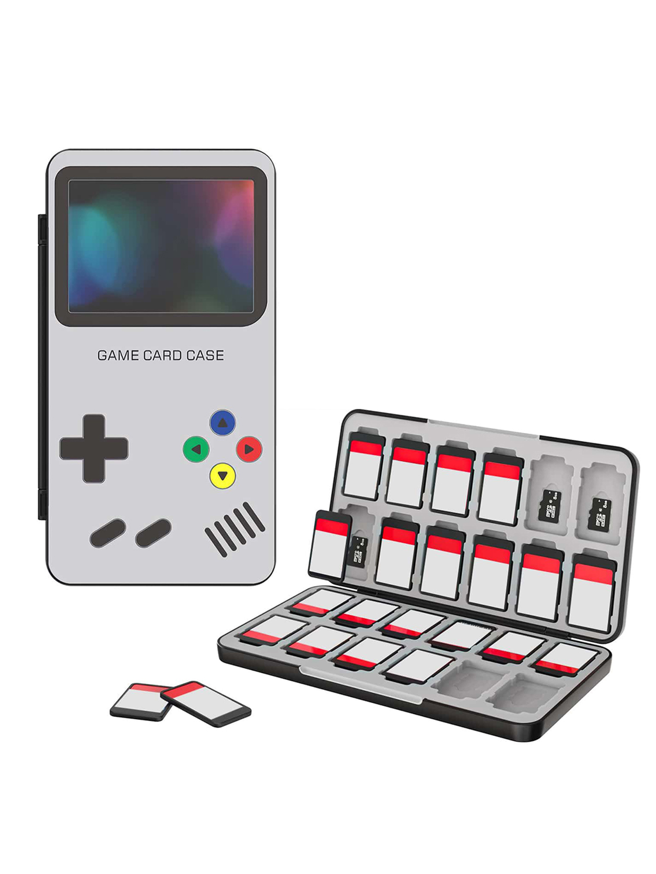 Party Games Nintendo - Switch/Switch OLED/Switch Liteゲームカードケースに最適、ポータブルSwitchゲーム収納カード、24個のゲームカードスロット付き