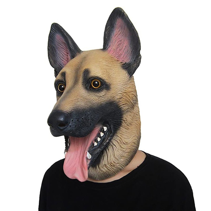 Party Games Animals - Le Cool Wolf、警察、ハスキーの動物マスク、犬のヘッドギア、男性向けバーパーティー小道具