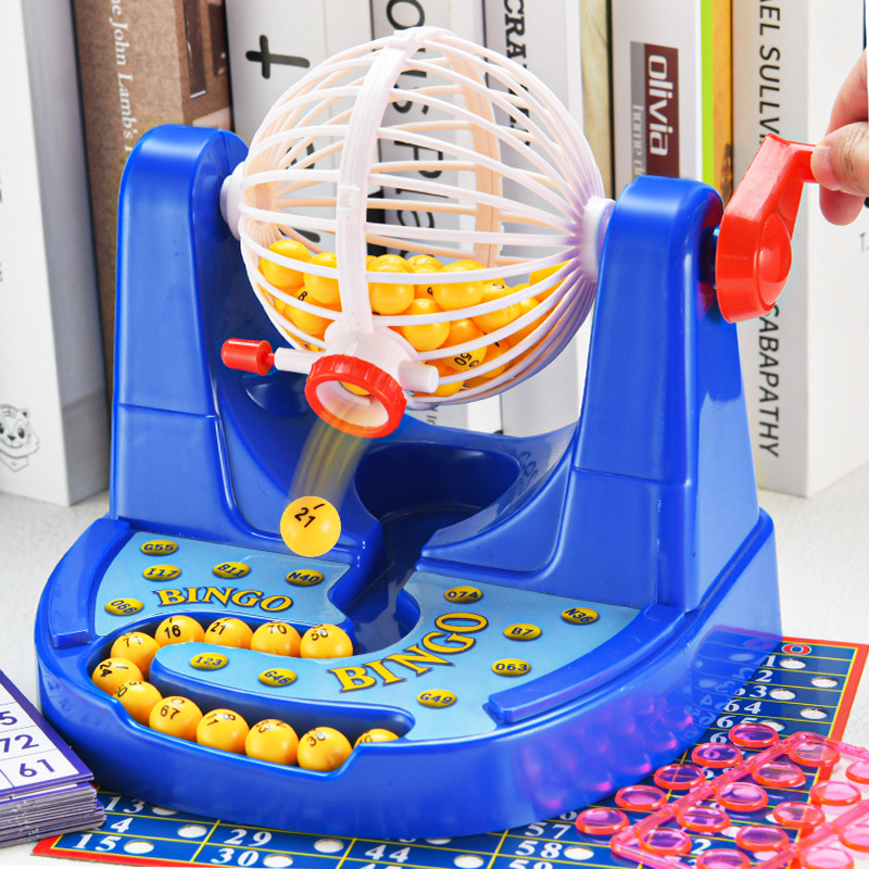 Party Games Classic - クラシックビンゴ宝くじ抽選機ゲーム、家族向け多人数参加型インタラクティブパーティーテーブルトップ楽しい教育玩具ギフトセット