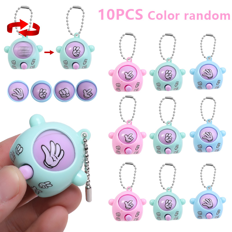 Party Games Egg - 10 個ミニロックペーパーはさみ卵キーホルダークリエイティブゲーム家族の集まり親子インタラクティブゲーム誕生日プレゼント