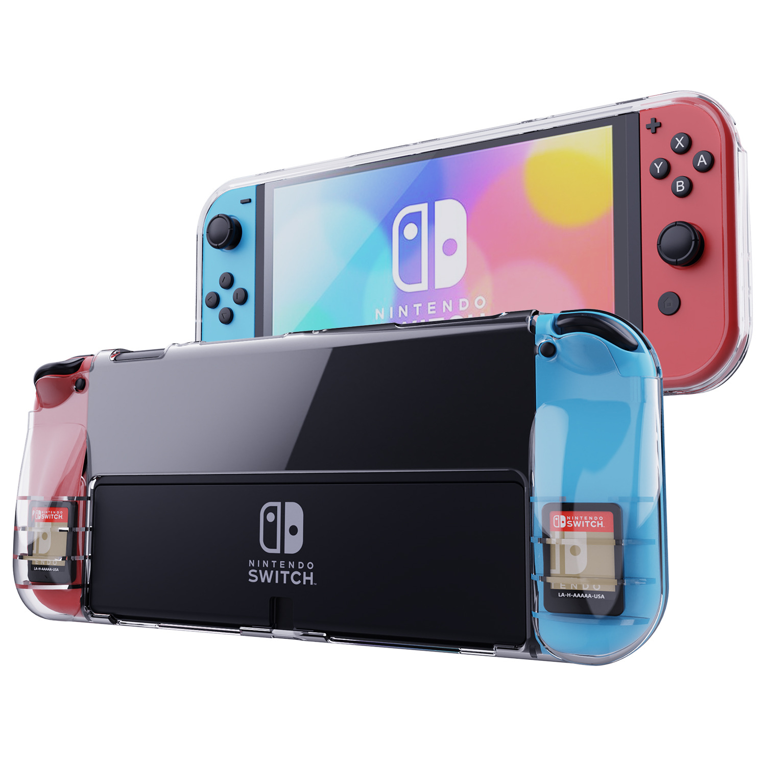Party Games Nintendo - ソフト TPU ケース保護カバー耐衝撃シェルカードスロットストレージ互換性任天堂スイッチ OLED ゲームコンソールアクセサリー