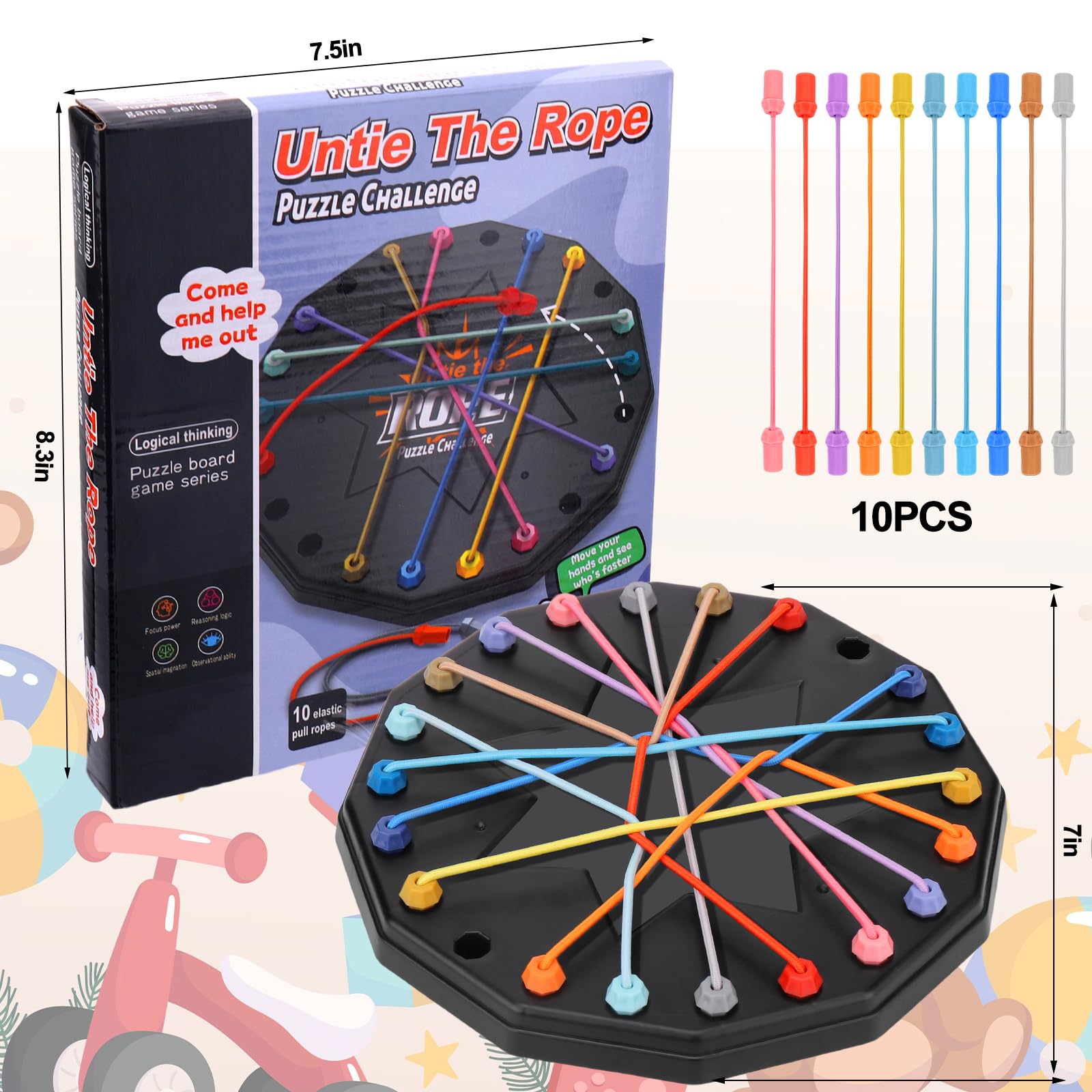 子供向けロープ解きボードゲーム 論理的思考パズルおもちゃ 多 - Party Games Kids Indoor のレビューと価格