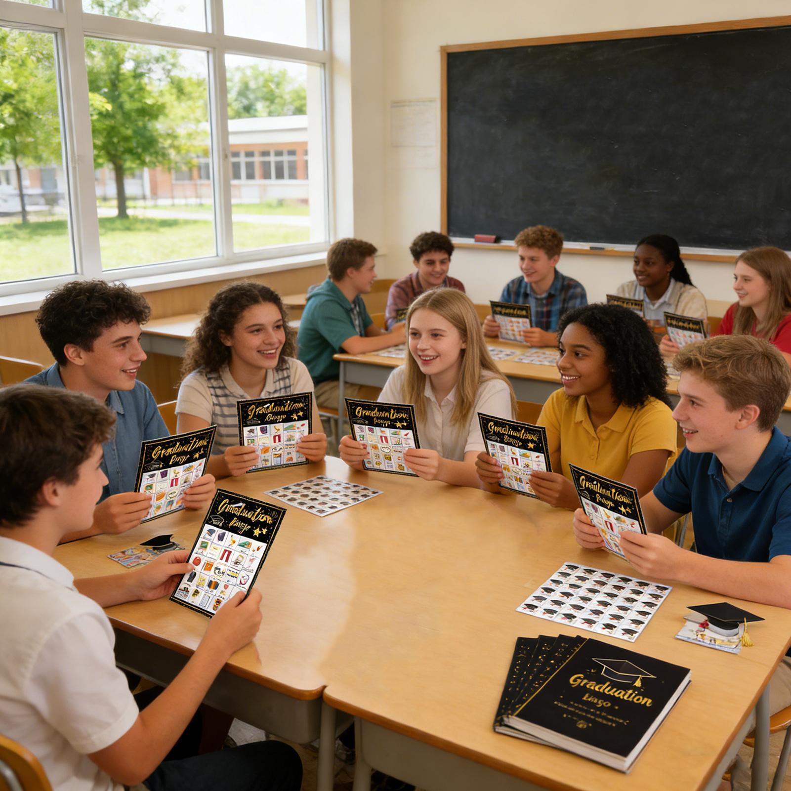 卒業式ビンゴゲーム 24人参加者向け 卒業パーティー用品 家 - Party Games College のレビューと価格