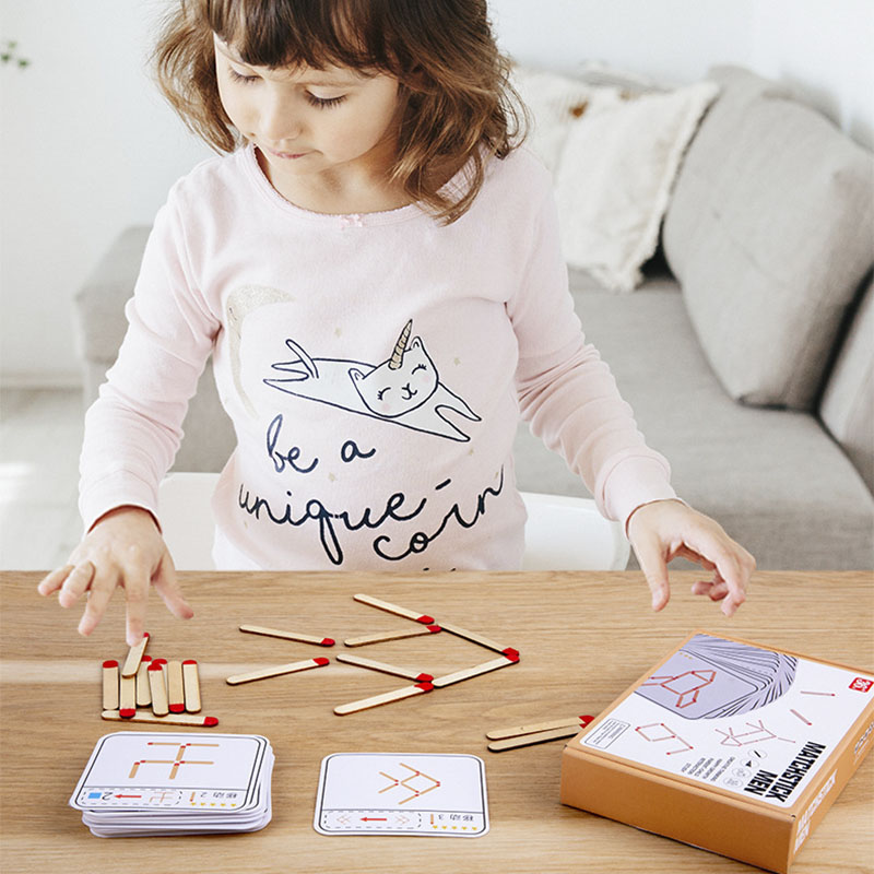 モンテッソーリマッチパズルゲーム木のおもちゃ DIY 数学幾 - Party Games Kids Indoor のレビューと価格