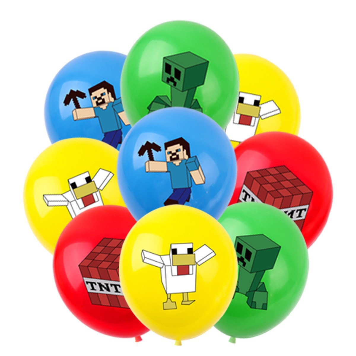 50/100個入り マインクラフト ピクセルバルーン アニメ - Party Games Adult Birthday のレビューと価格