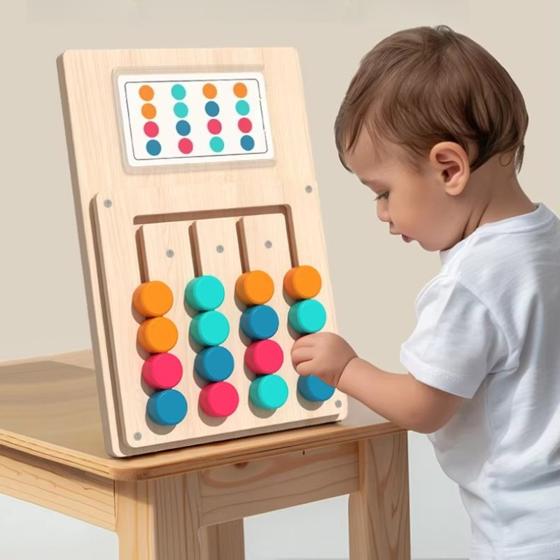 子供向けモンテッソーリ色形マッチング認知学習ボード 論理的思 - Party Games Kids Indoor のレビューと価格